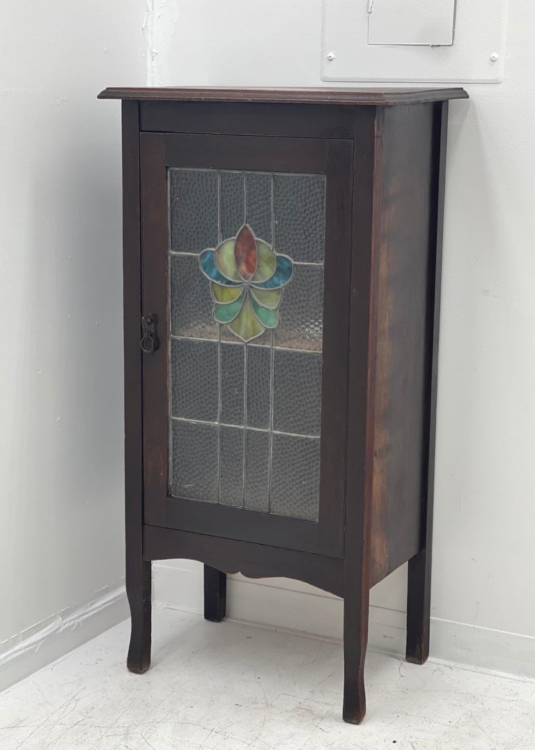 Antique English Walnut Storage or Entryway Bookcase Shelf