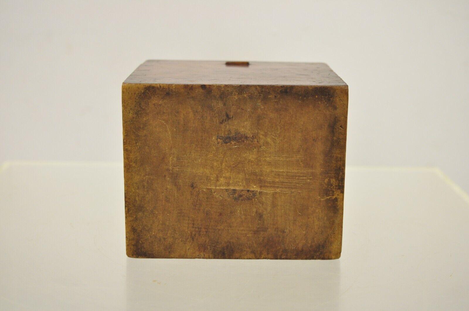 Antique English Walnut Tea Caddy Small Desk Box Victorian with Dovetail For Sale 3