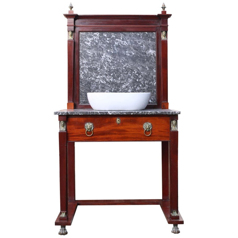 Antique English Wash Stand With Basin For Sale at 1stdibs