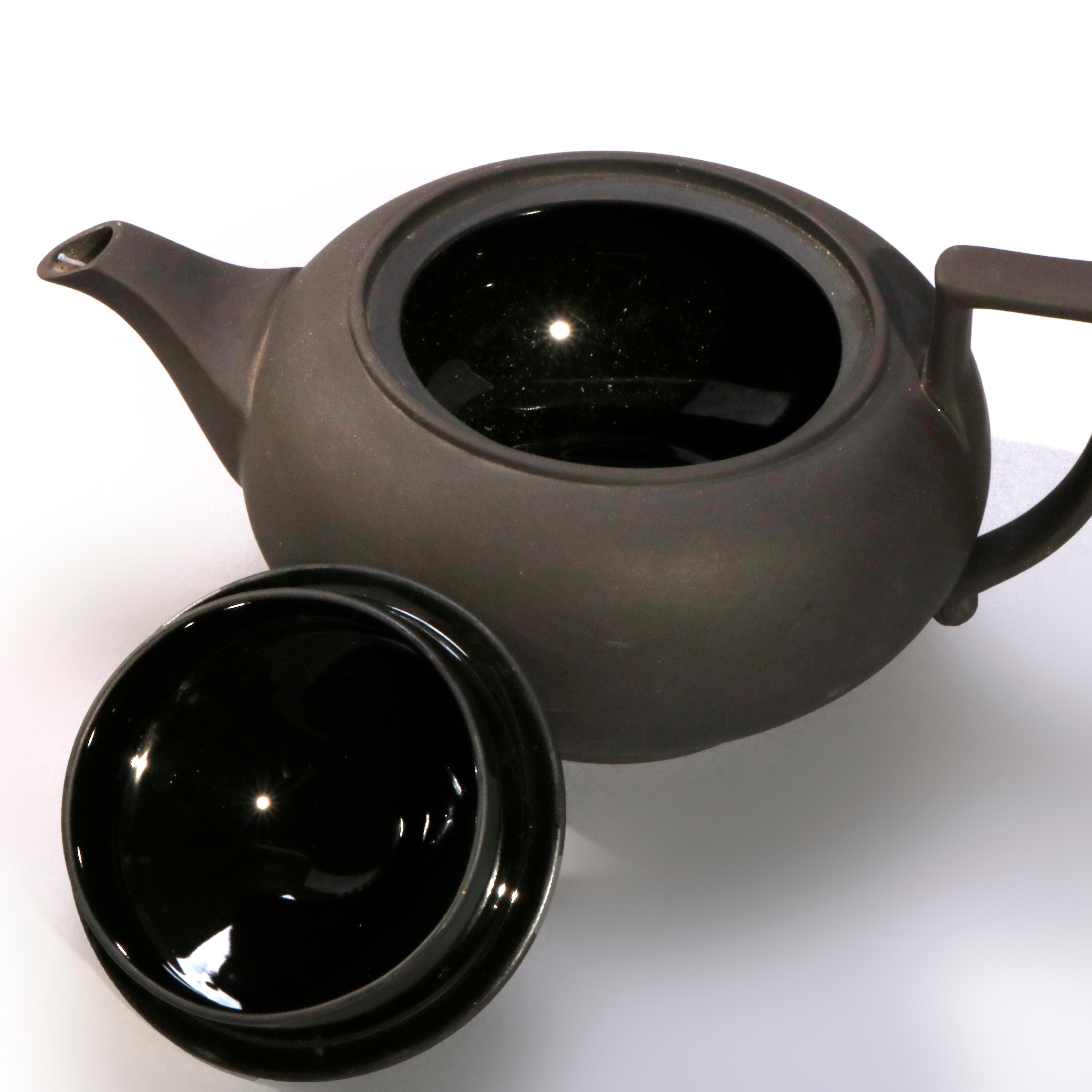 black teapot set