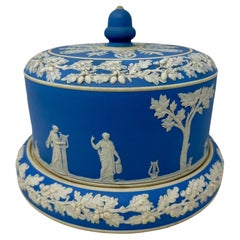 Antike englische Wedgwood Jasperware Porzellan Käse Dome & Deckel, CIRCA 1900.