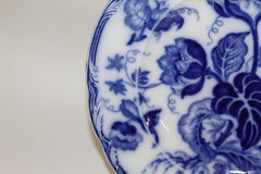 Antique English Wedgwood "Pearl Ware" Ironstone Flow Blue Dessert Plates