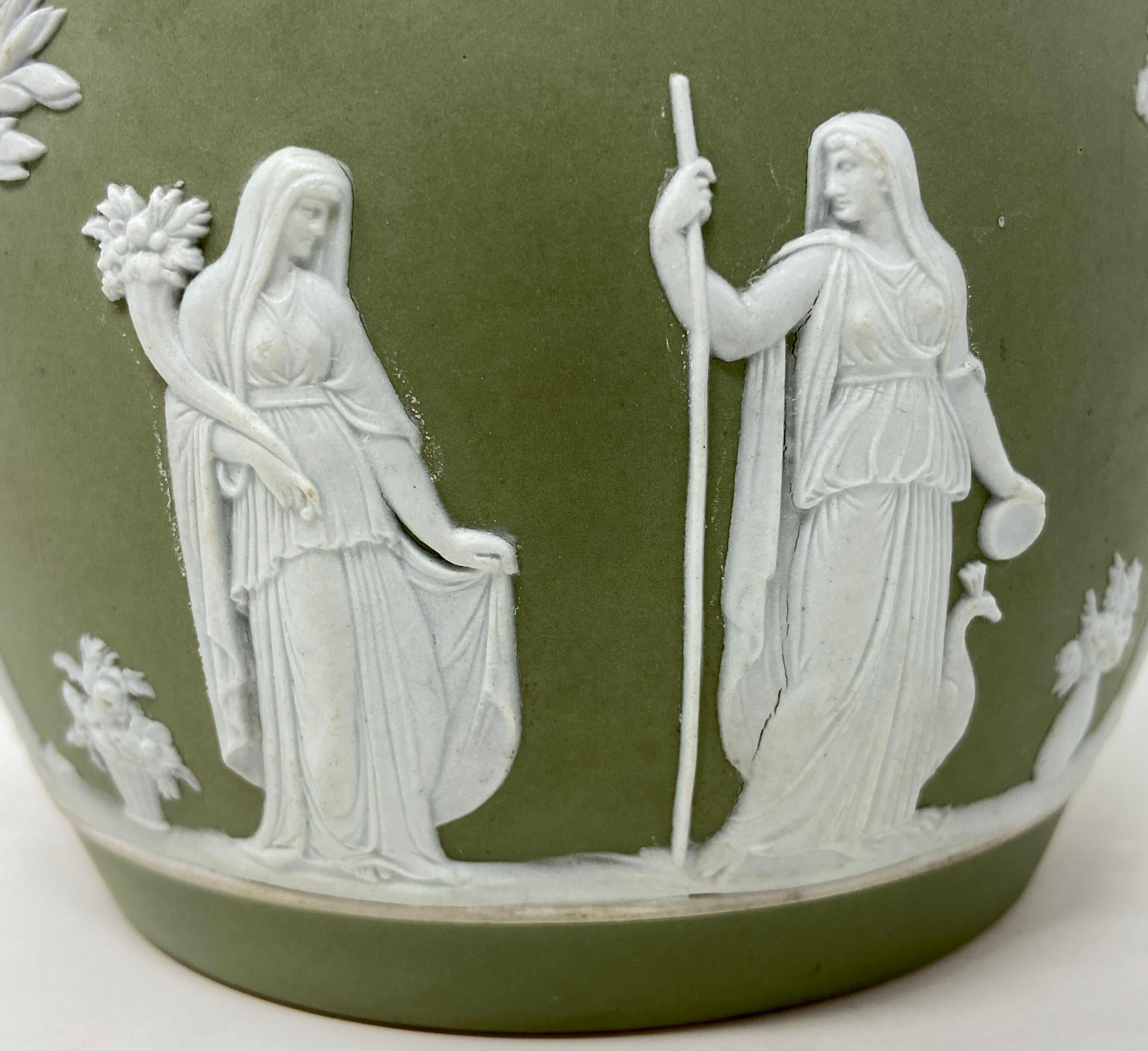Antiguo barril inglés de galletas de porcelana Wedgwood, circa 1890-1910 en venta 2