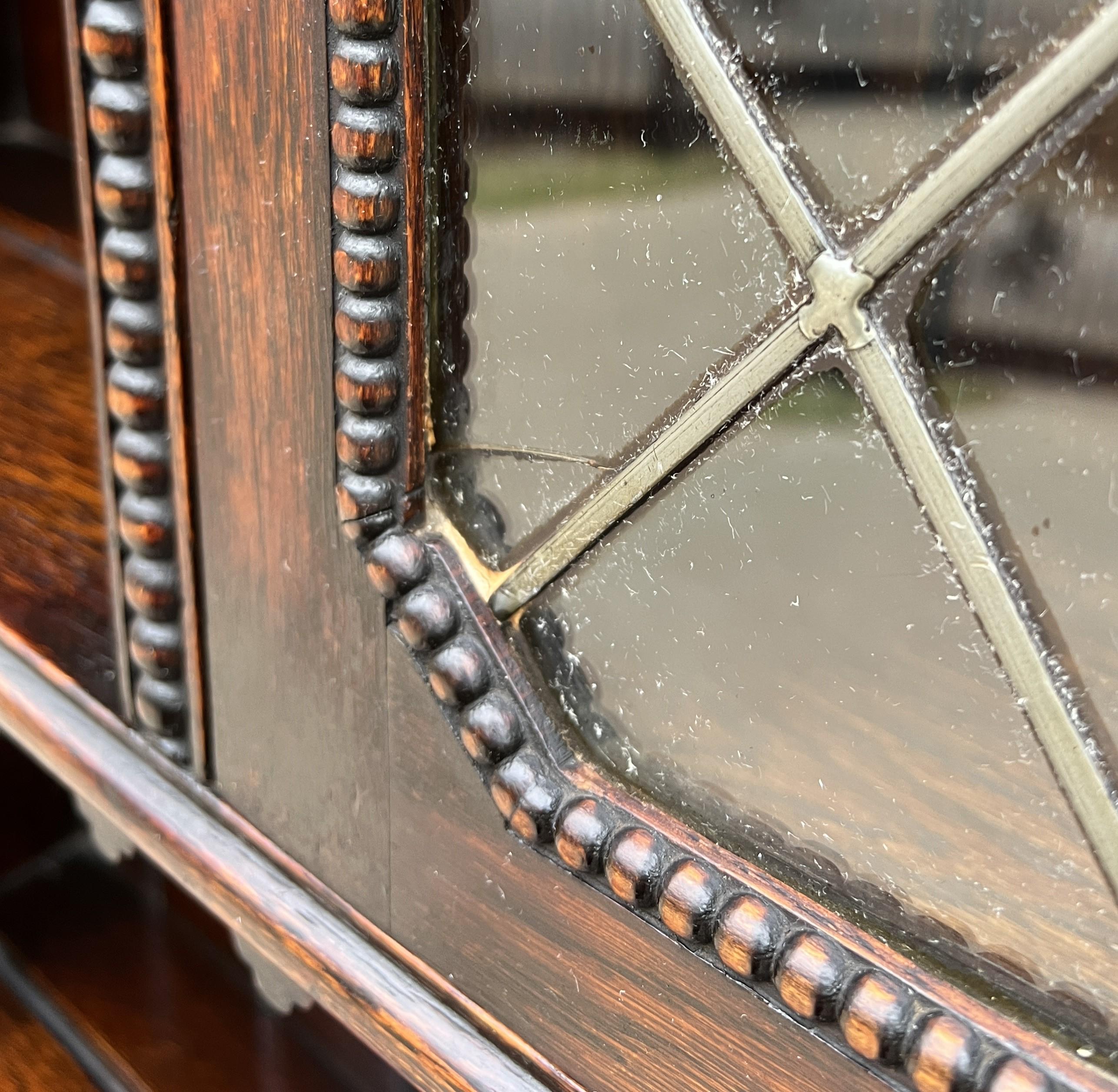 Antique English Welsh Dresser Buffet Sideboard Jacobean Barley Twist Oak Cabinet For Sale 6