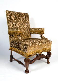 Antique English William and Mary Revival Elbow Chair Armchair