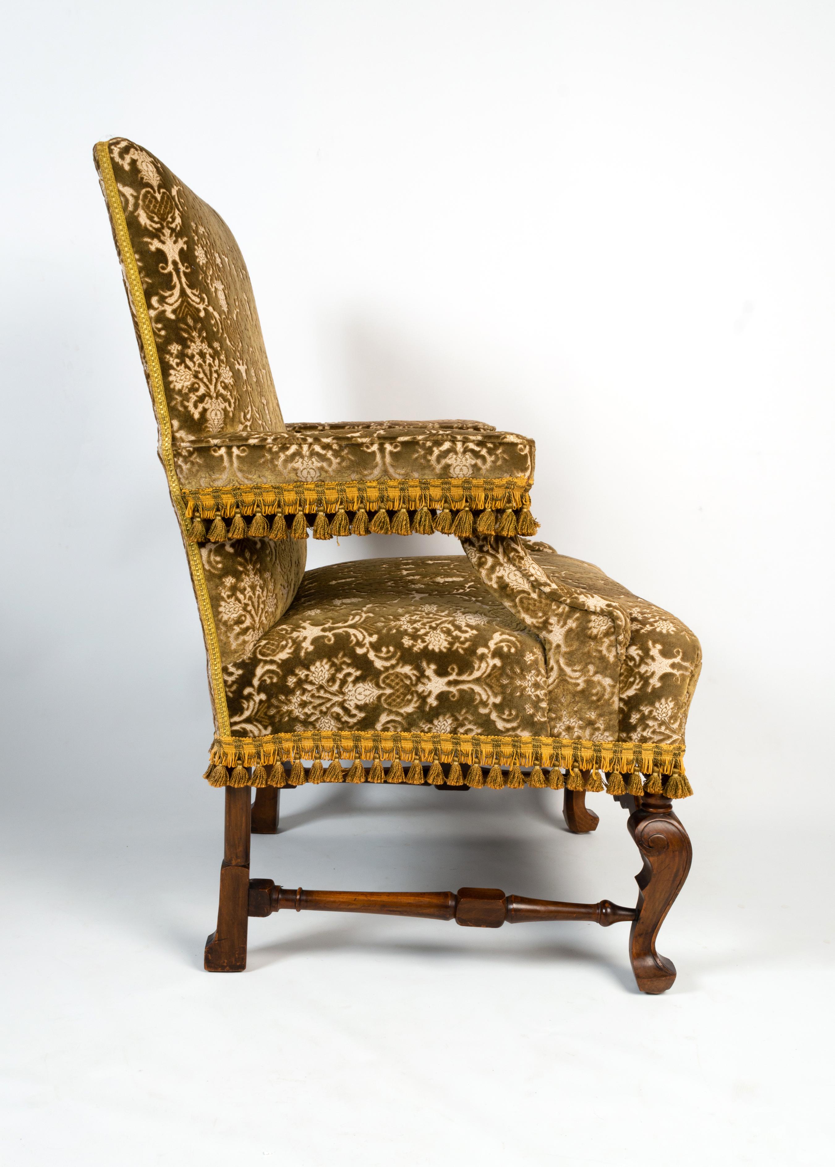 Antique English William and Mary Revival Elbow Chair Armchair 2