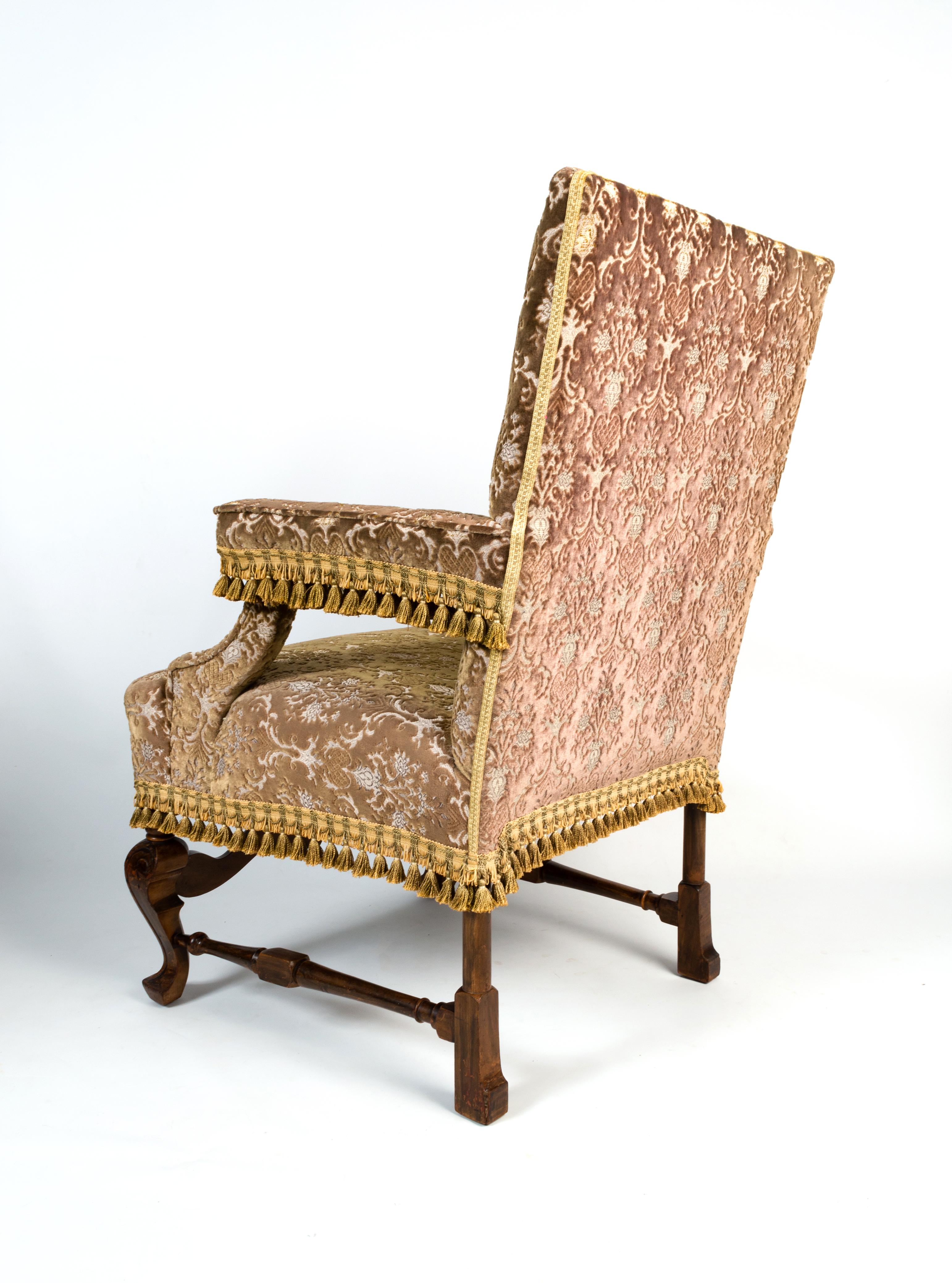 Antique English William and Mary Revival Elbow Chair Armchair 3