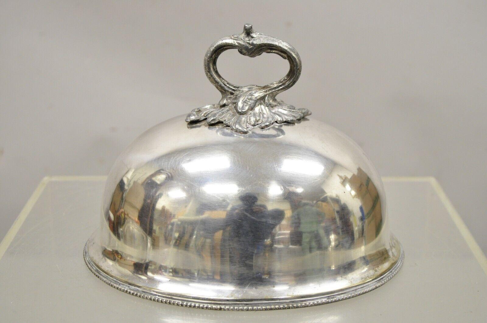 Antique English William Hutton Sons Silver Plated Meat Dish Serving Dome Lid 5
