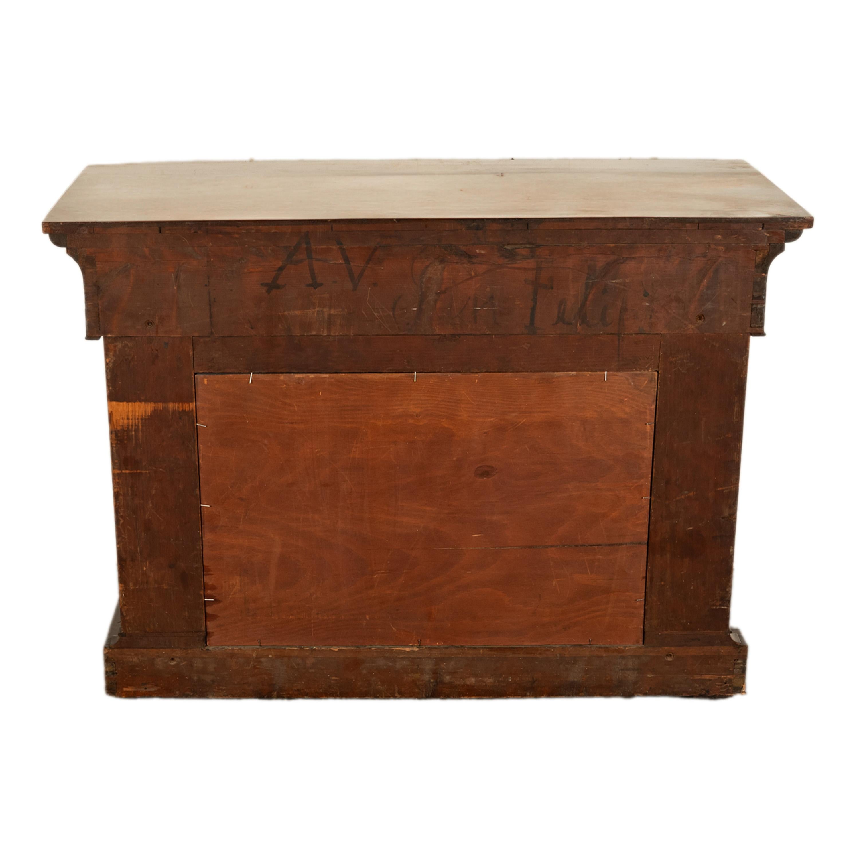 Antique English William IV Carved Mahogany Mirror Back Pier Console Hall Table For Sale 9
