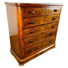 Antique English William iv Chest of Drawers, c1830s