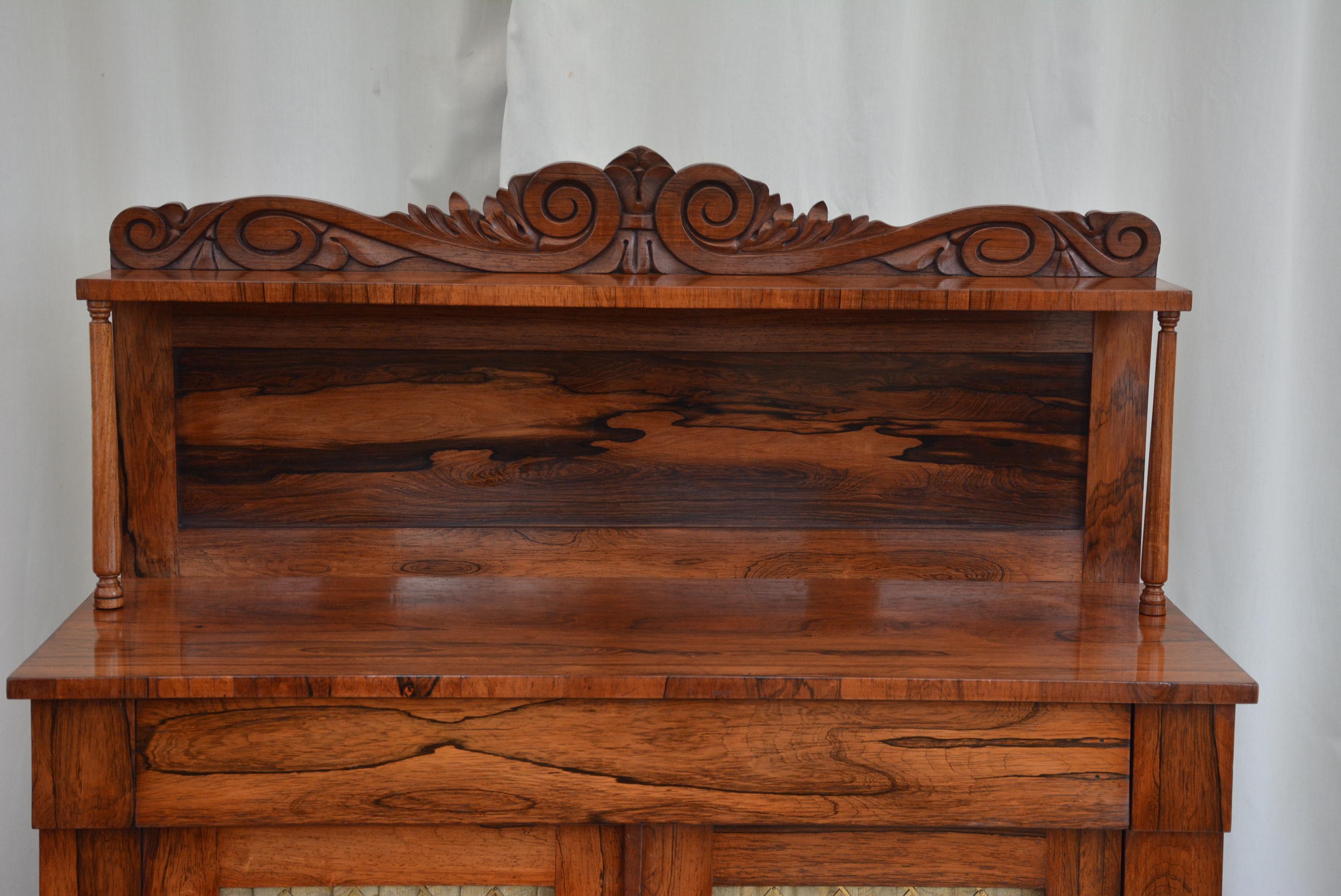 XIXe siècle Ancienne bibliothèque à chiffonnier William IV anglaise c1840s en vente