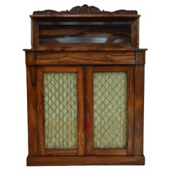 Antique English William IV Chiffonier Bookcase c1840s