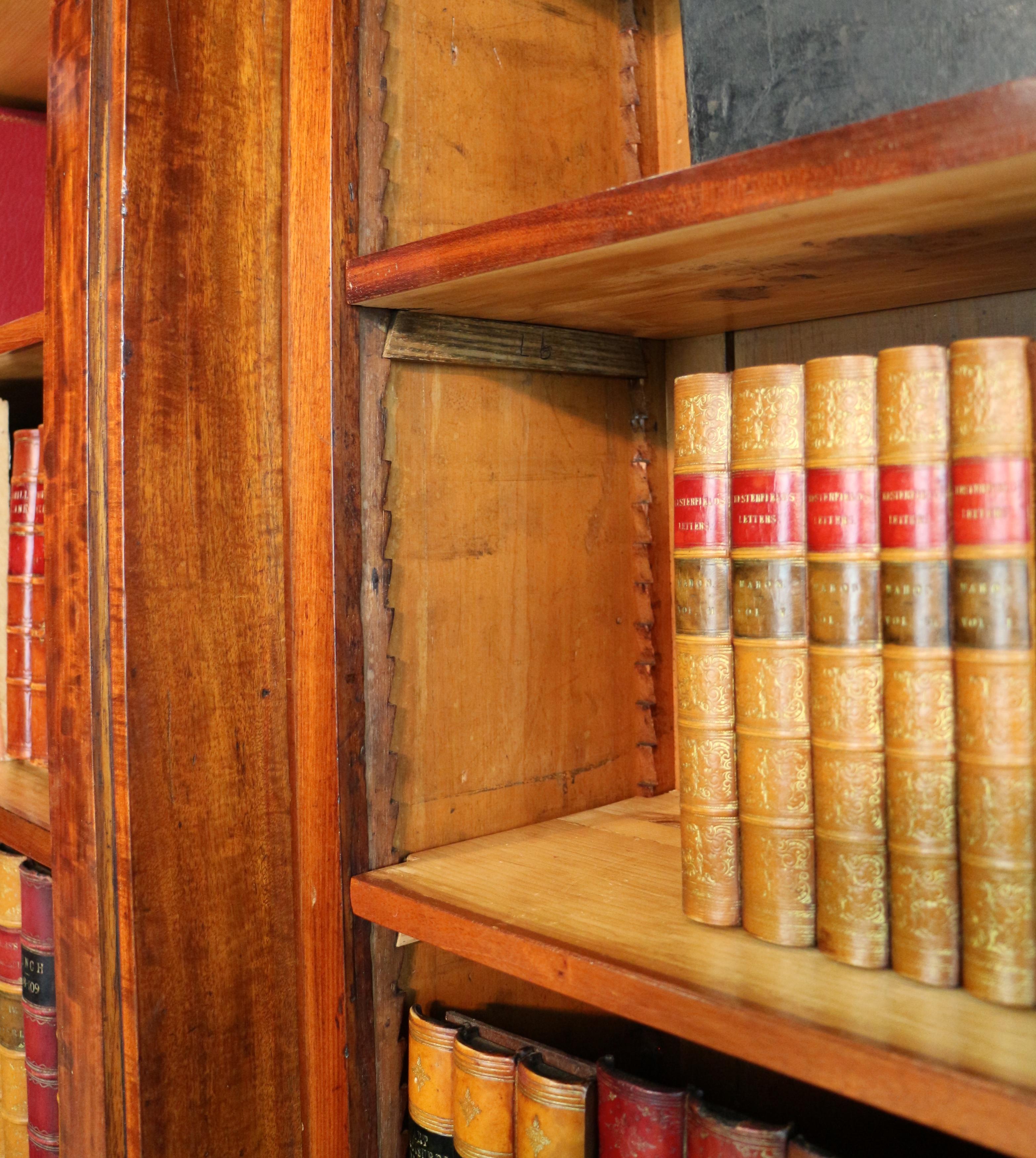 Antique English William IV Mahogany Breakfront Library Bookcase 5