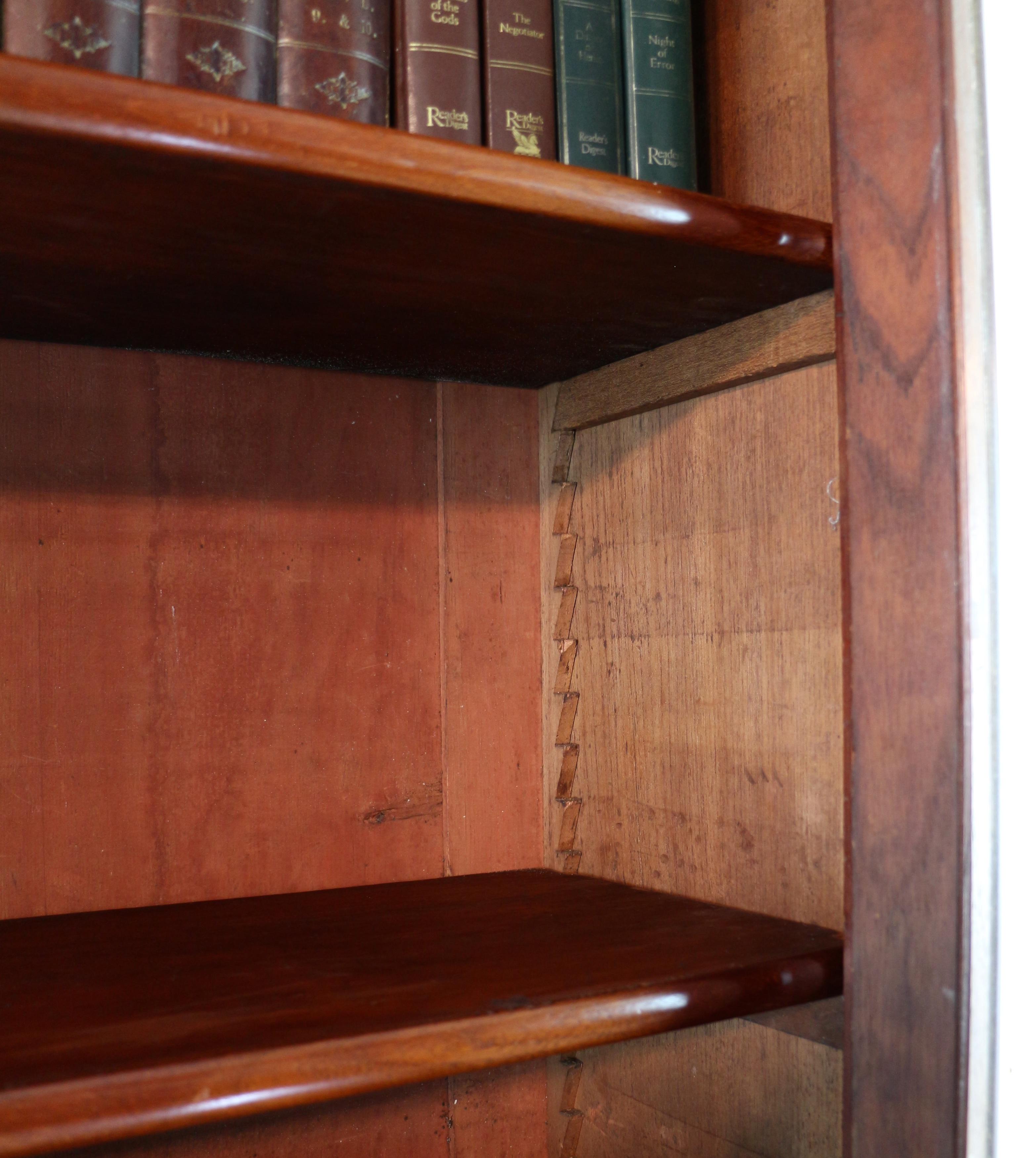 Antique English William IV Mahogany Cylinder Bookcase 12