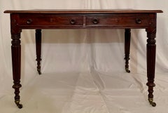 Antique English William IV Mahogany Desk, Circa 1840-1850