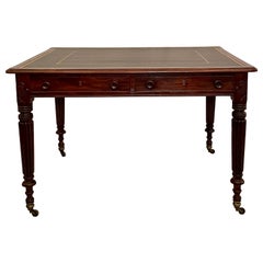 Antique English William IV Mahogany Desk, Circa 1840-1850