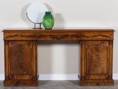 Antique English William IV Mahogany Sideboard Buffet Credenza England circa 1840