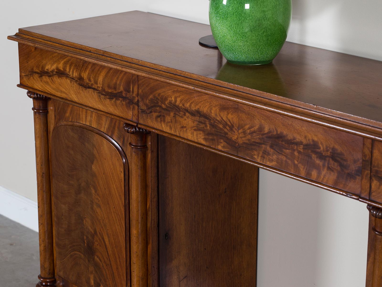 Antique English William IV Mahogany Sideboard Buffet Credenza England circa 1840 2