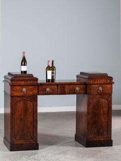 Antique English William IV Mahogany Sideboard Buffet Server Table, circa 1835