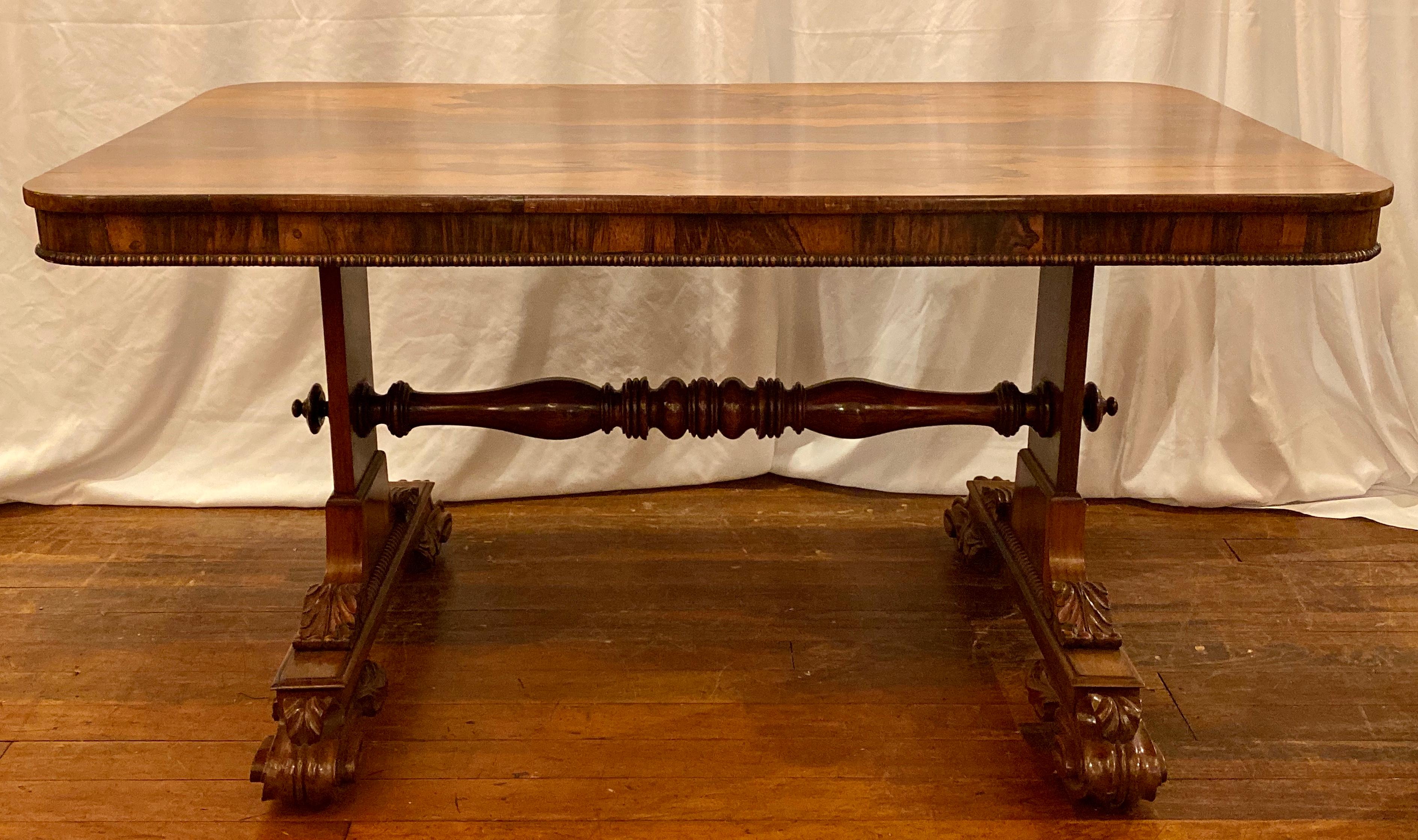 Antique English William IV Rosewood Table, circa 1830-1840 In Good Condition In New Orleans, LA
