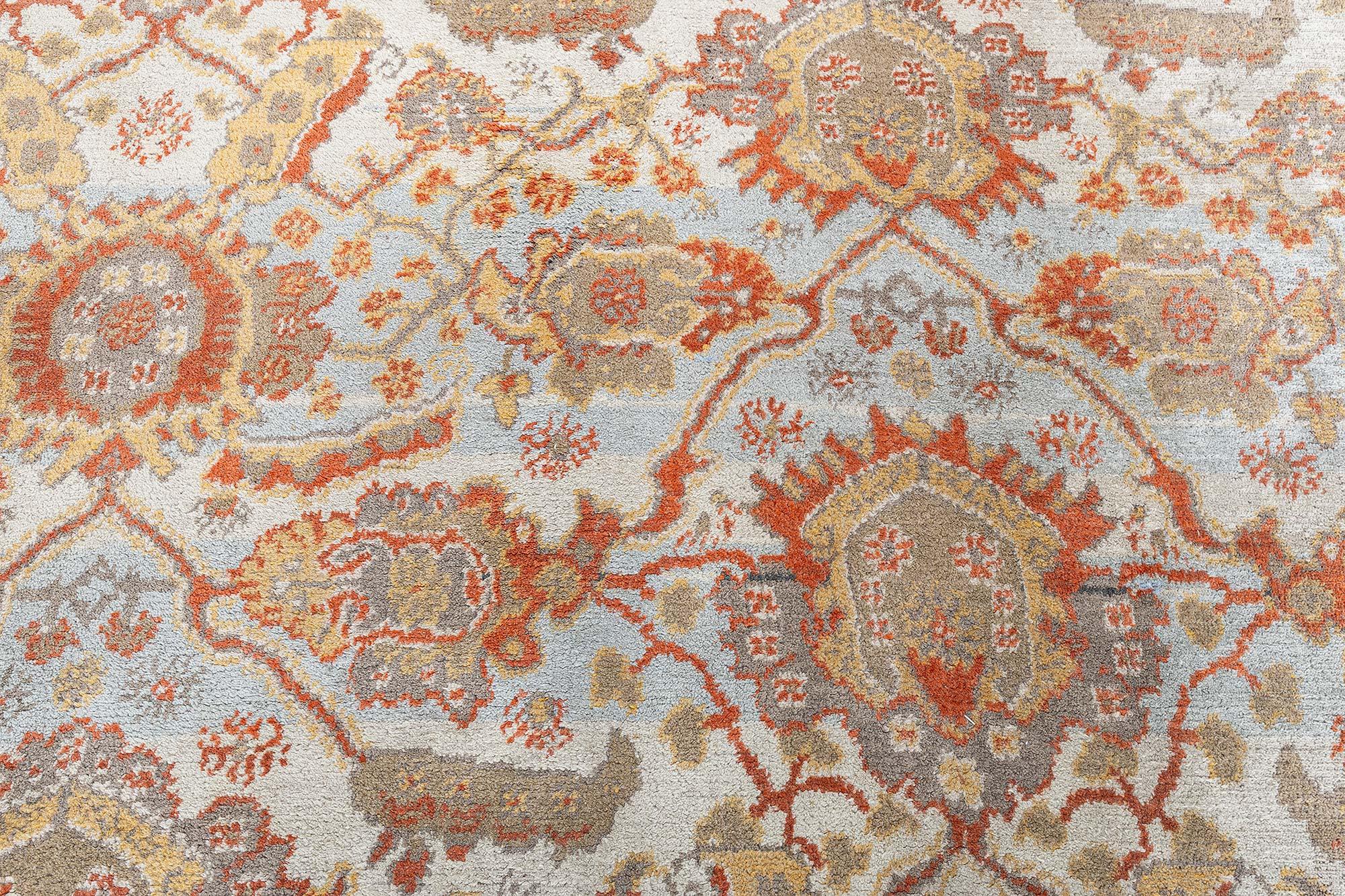 Laine Tapis anglais ancien en laine de Wilton Doris Leslie Blau en vente