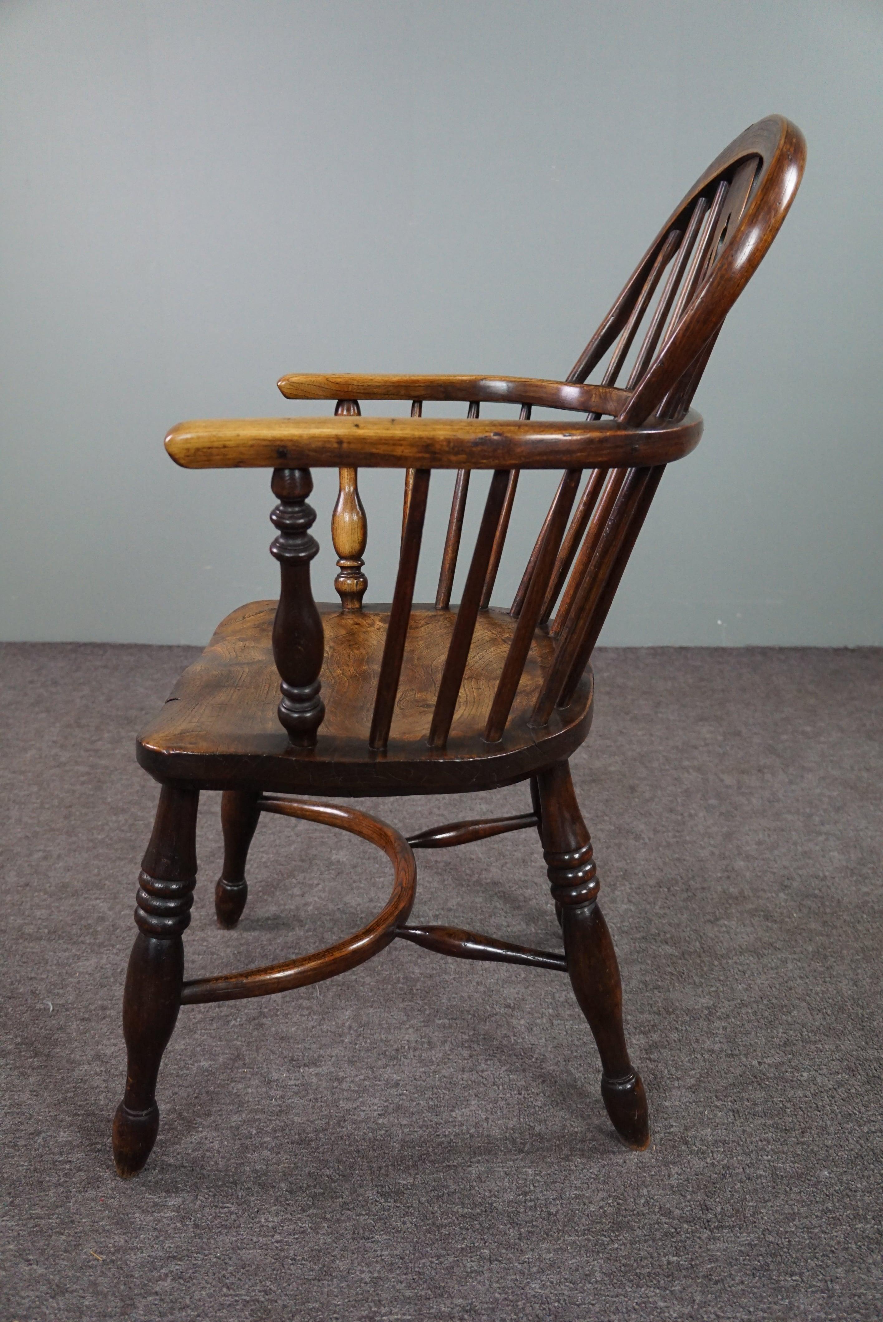18th Century and Earlier Antique English Windsor Armchair/ armchair, low back, 18th century For Sale