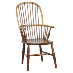 Silla Windsor inglesa antigua del siglo XIX de olmo
