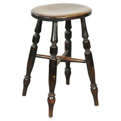 Antique English Windsor stool from the early 19th century