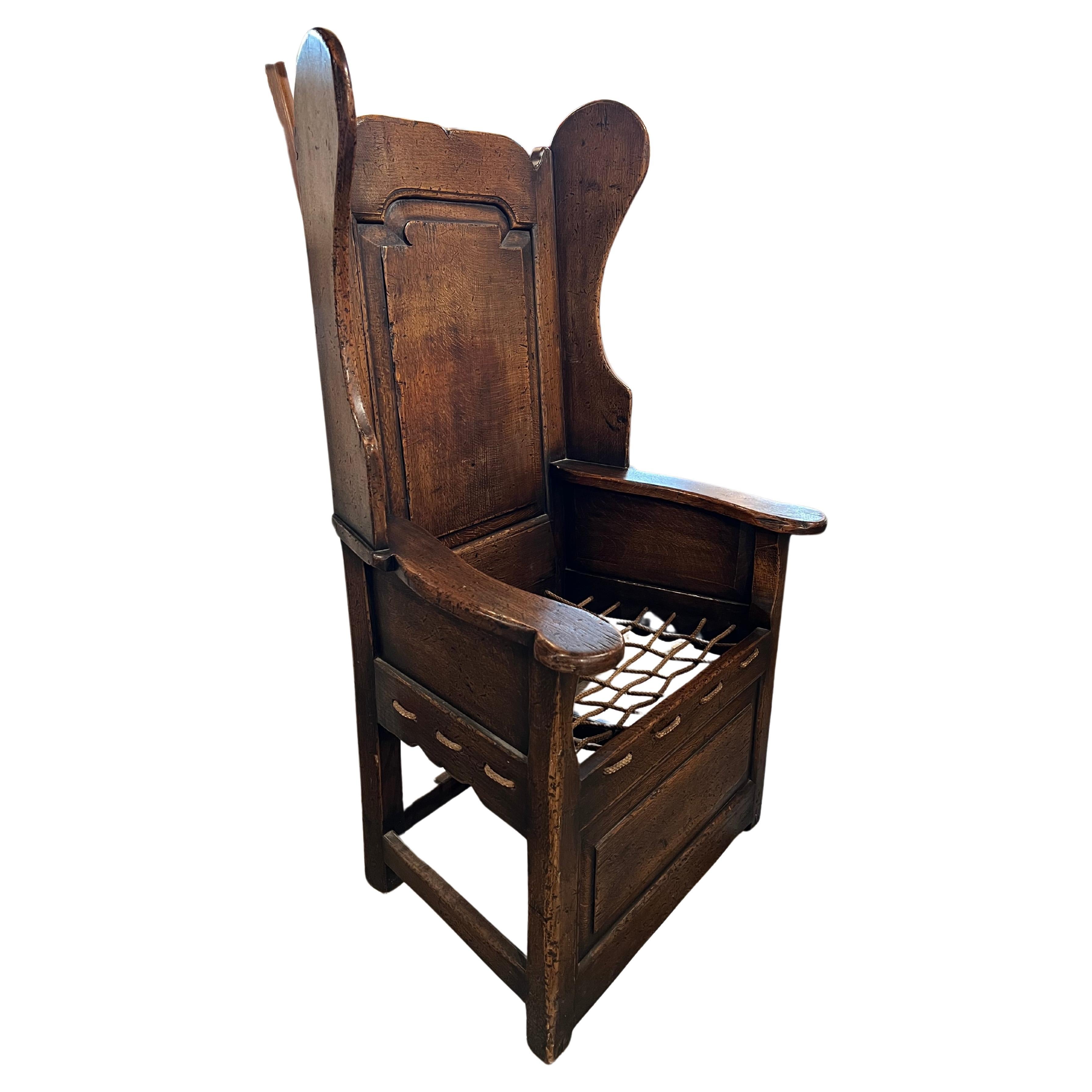 Antique English Wing Accent Chair  For Sale