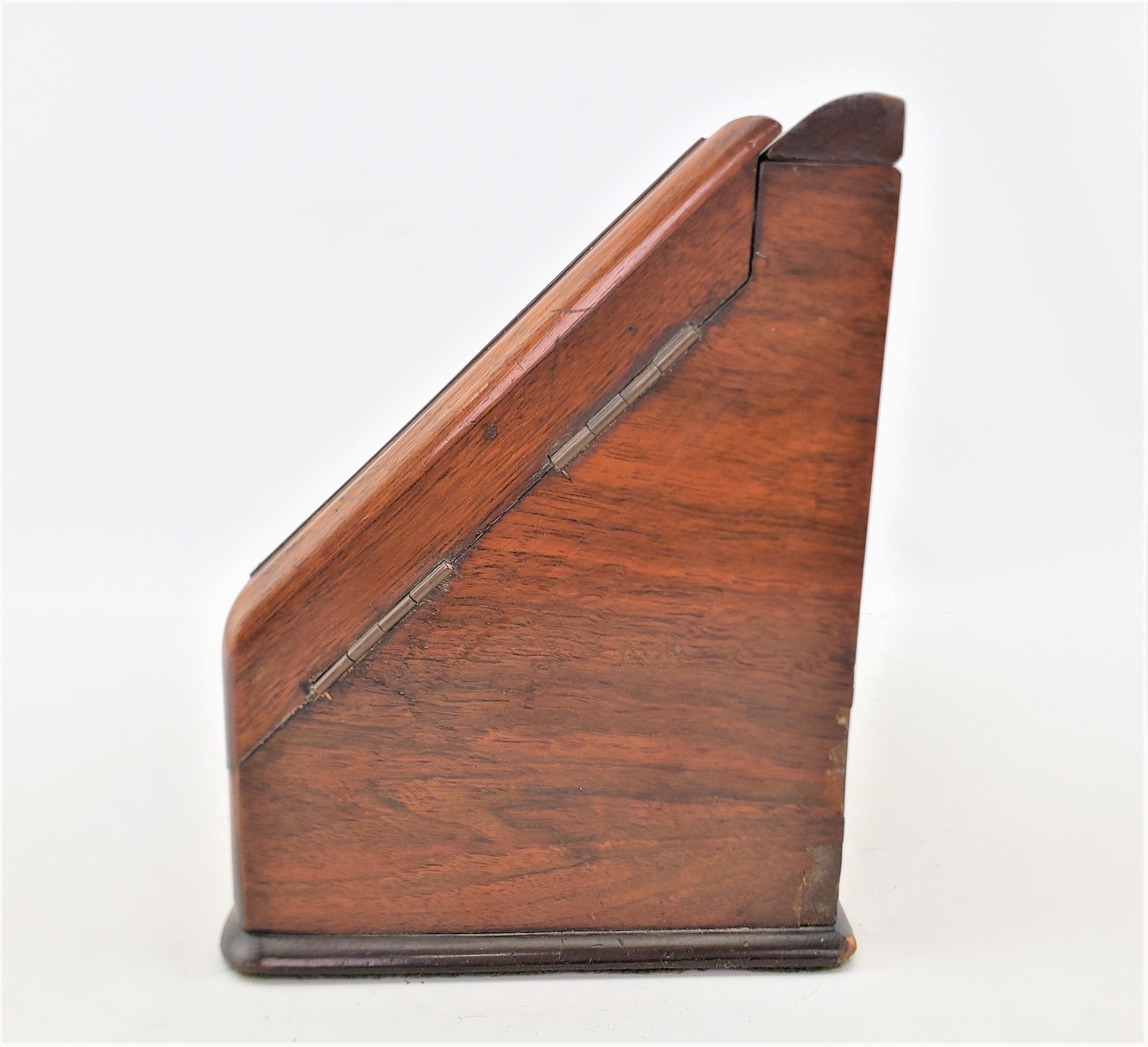 Antiker englischer Lap-Schreibtisch und Dokumentenschachtel aus Holz und Messing (19. Jahrhundert) im Angebot
