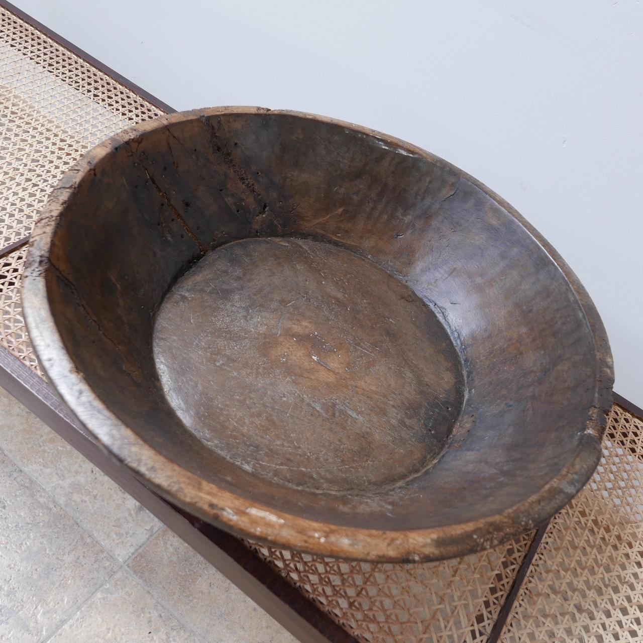 Antique English Wooden Bowl 1