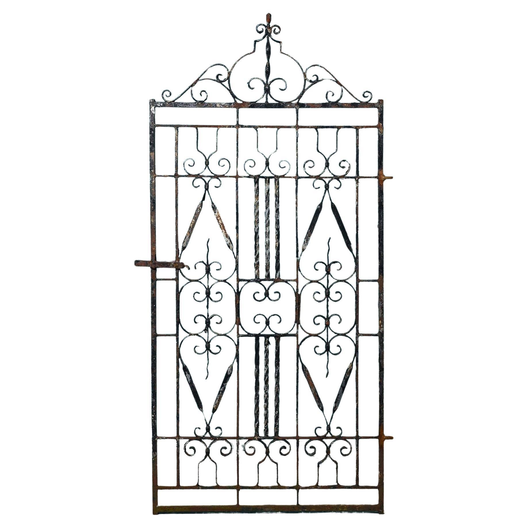 Antique English Wrought Iron Pedestrian Gate For Sale