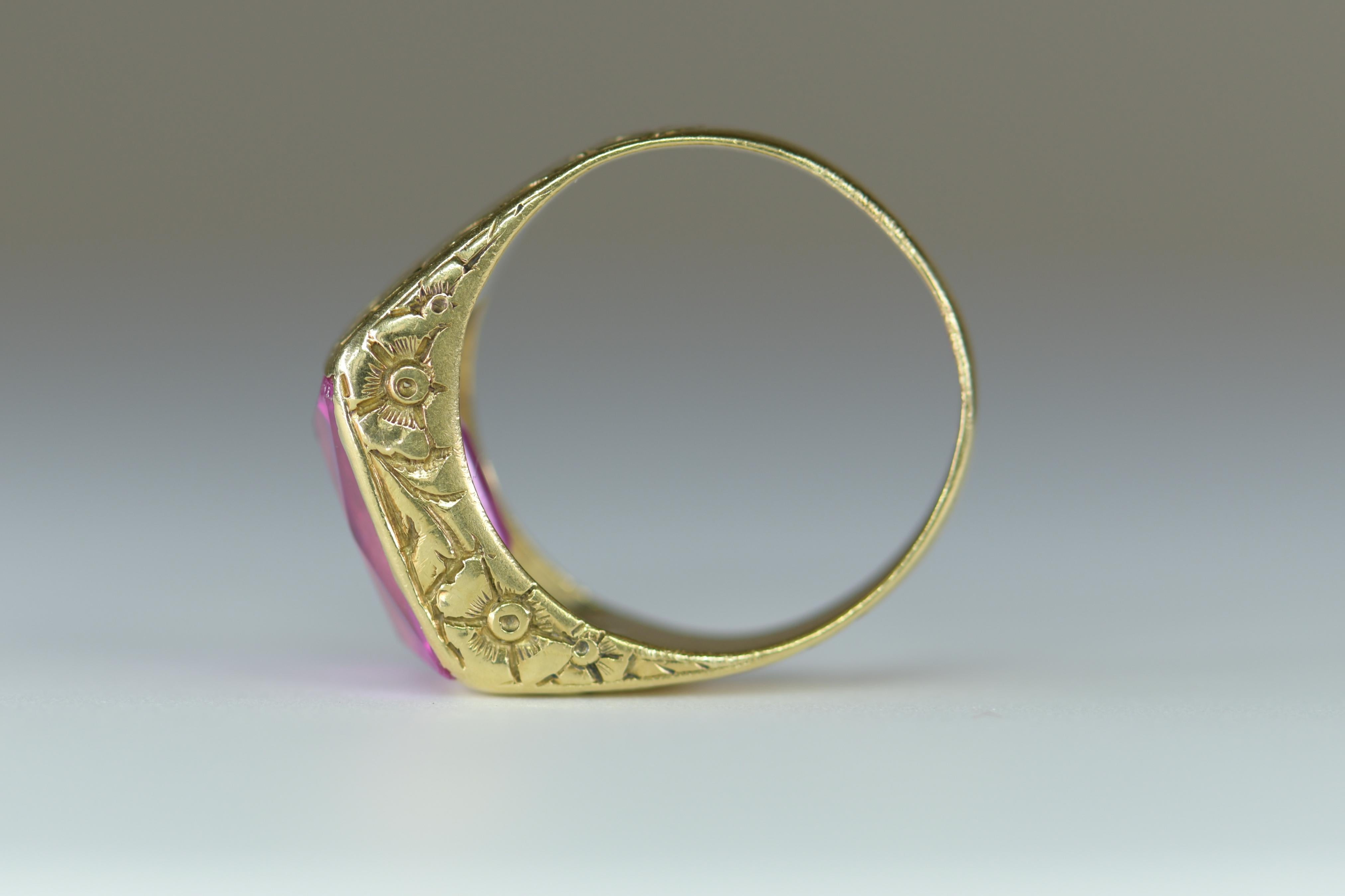 rose quartz ring for men