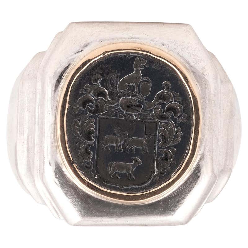 1870s Antique Russian Sapphire Gold Men's Ring at 1stDibs | russian ...