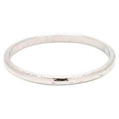 Antiker gravierter Ring, Platin, Ring Größe 8, stapelbar