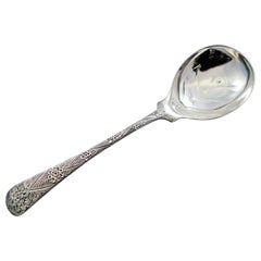 Antique Engraved by Tiffany and Co. Sterling Silver Berry Spoon Fluted