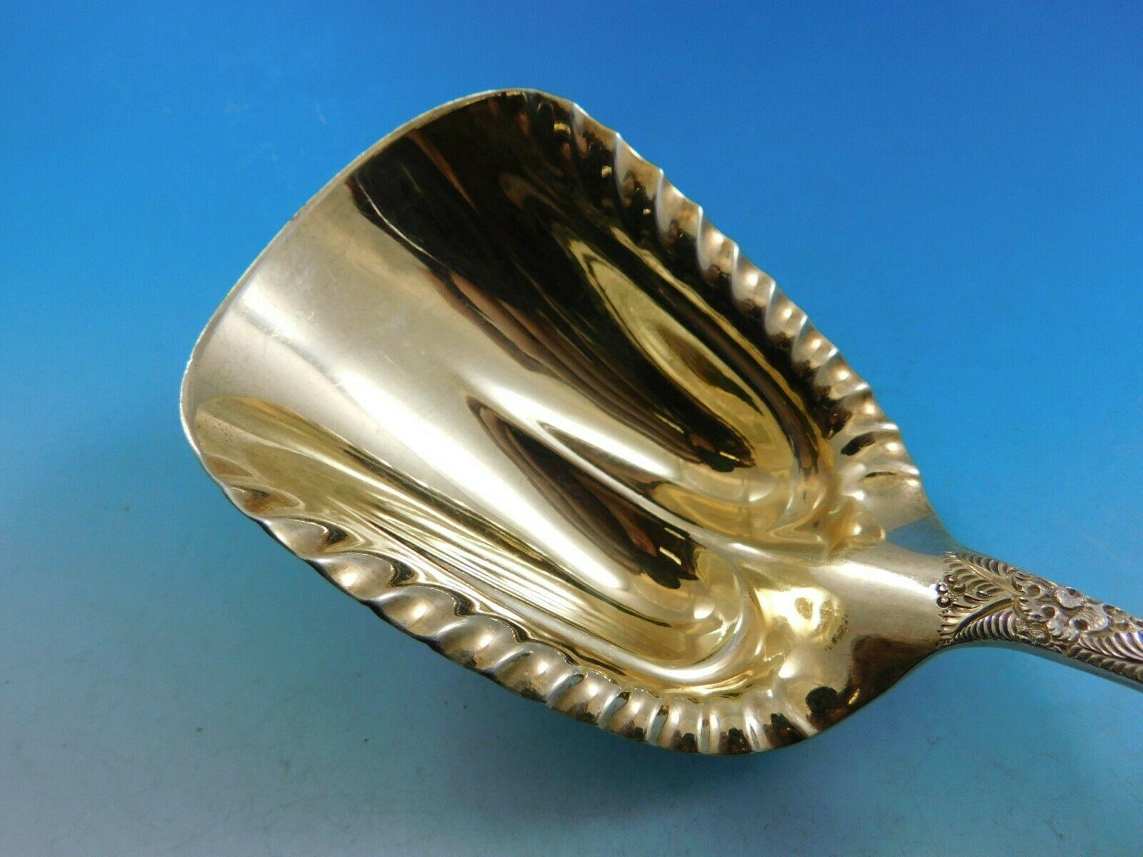 Antique engraved aka custom engraved by Tiffany & Co.

Incredible sterling silver cracker scoop measuring 9 3/8