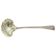 Antique Engraved by Tiffany & Co. Sterling Silver Soup Ladle Fluted