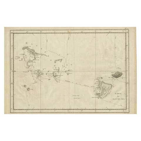 Antique Engraved Map of the Friendly Islands or Tonga, ca.1785