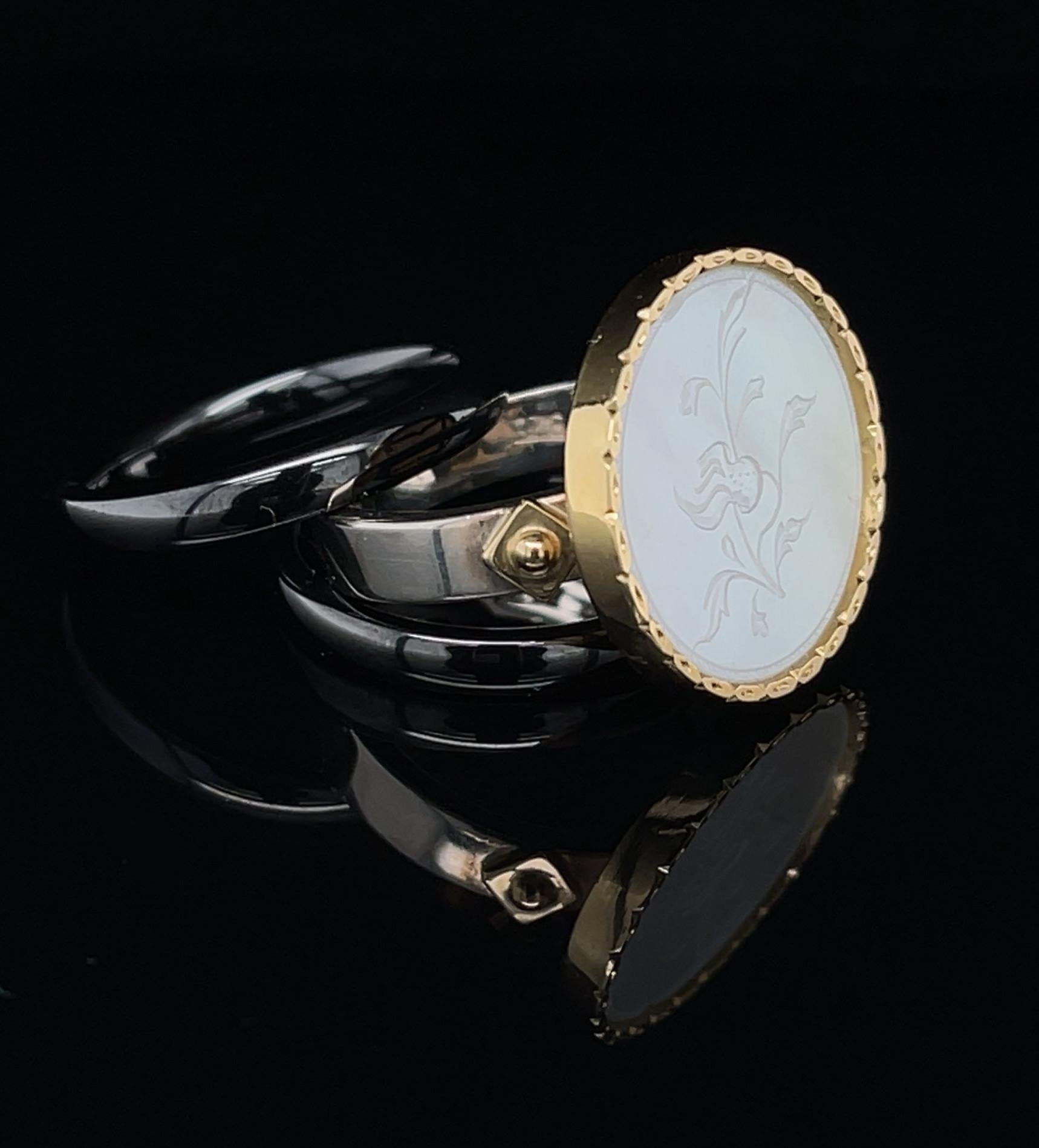 poker ring 18k gold