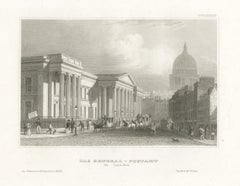 Antique Engraved View of the General Post Office, London, Meyer, circa 1850