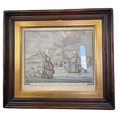 Antique Engraving by Pet Schenk, "Kabo de Esperança" Signed Landscape - 2Y322