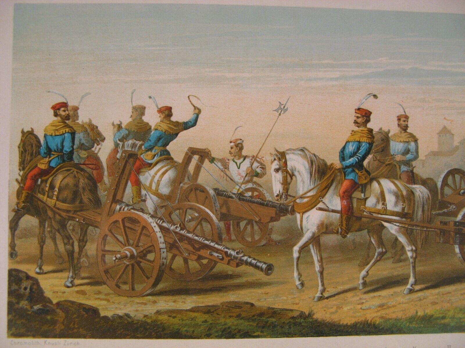 Grabado antiguo conmemorativo del IV Centenario de la Batalla de Morat  1Y121 en Bueno Estado en Bordeaux, FR