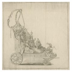 Antike Gravur eines religiösen Floats des Heiligen Rumoldus oder Rumbolds für Rumbold, 1775