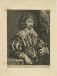 Antiker Kupferstich von Antoine de Bourbon, Graf von Moret, von Pierre Lombart, 1640