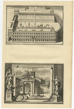 Circus Flaminius in Ancient Rome – Rare Architectural Engraving, 1704