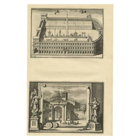 Circus Flaminius in Ancient Rome – Rare Architectural Engraving, 1704