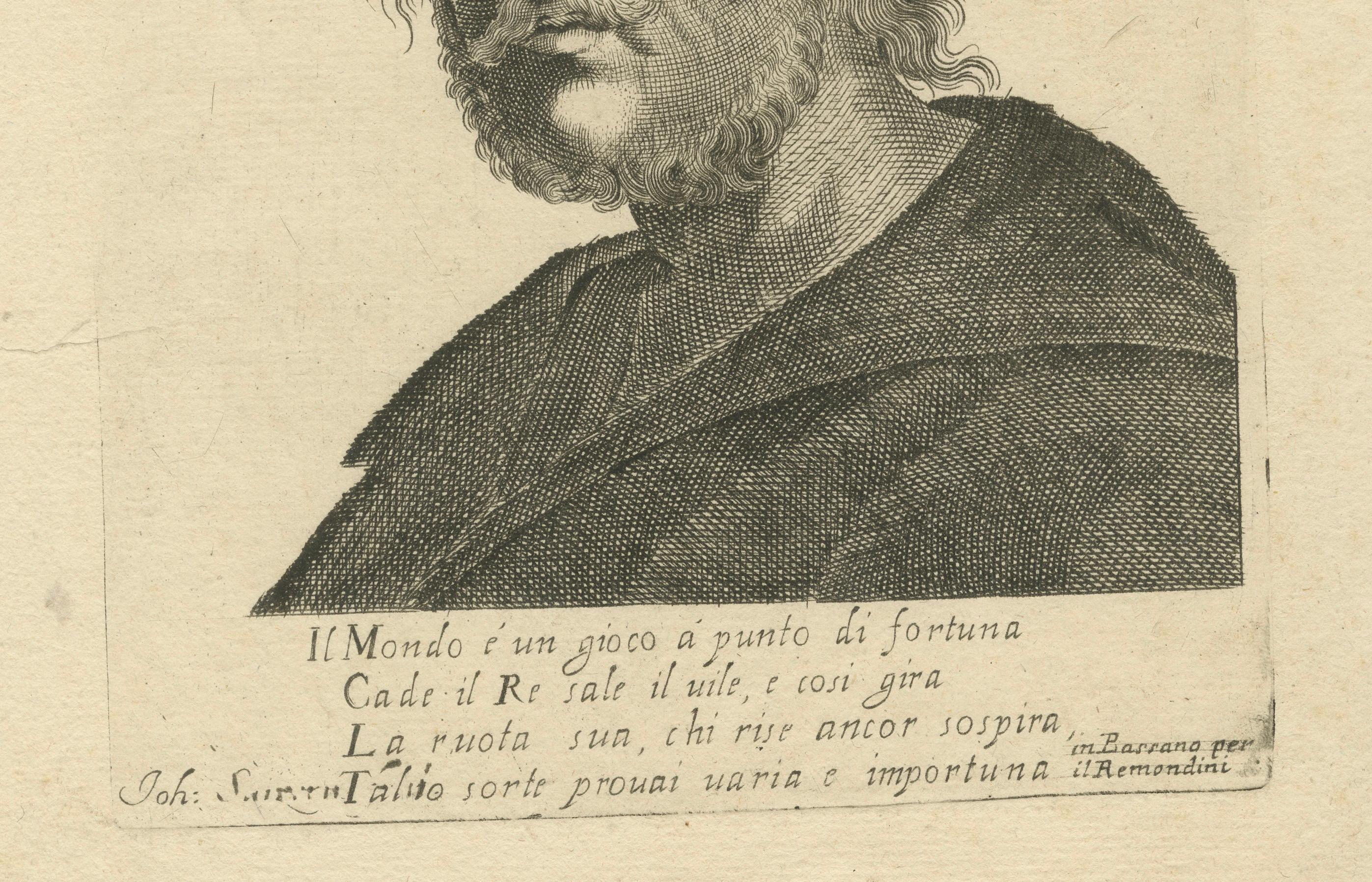 Antiker Stich von Cyrus dem Großen, König von Persien, Remondini, um 1750 (Graviert) im Angebot