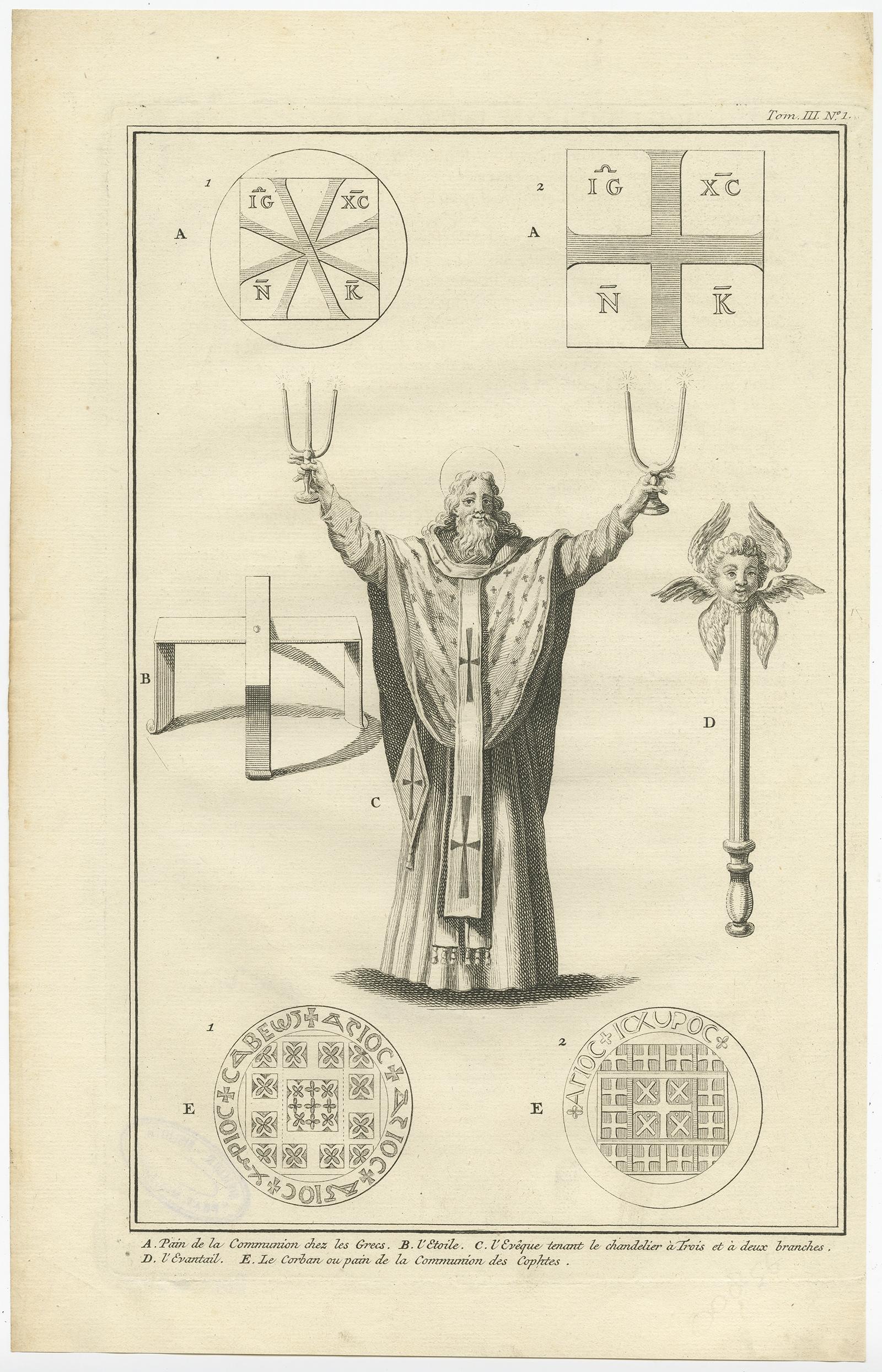 Grabado antiguo de diversas ceremonias religiosas griegas. Con descripción en francés.

Artistas y grabadores: Anónimo

Estado: Muy bueno. Sello en el reverso. Estudie detenidamente la imagen.