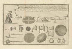 Antique Engraving of Inca Antiquities from Peru by Jorge Juan & Ulloa, 1748